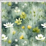 Úplet Kvety na zelenom (1m)