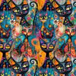 Teplákovina Mačky (0,75m)