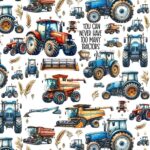 Úplet Traktor na bielom (0,7m)