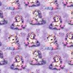 Teplákovina Jednorožec fialový (1m)