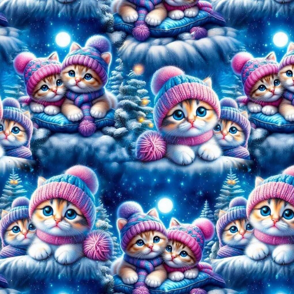 557265987_1162019662446592_1257163746535503130_n Teplákovina Mačky s čiapkami (0,55m) – Obrázok 1